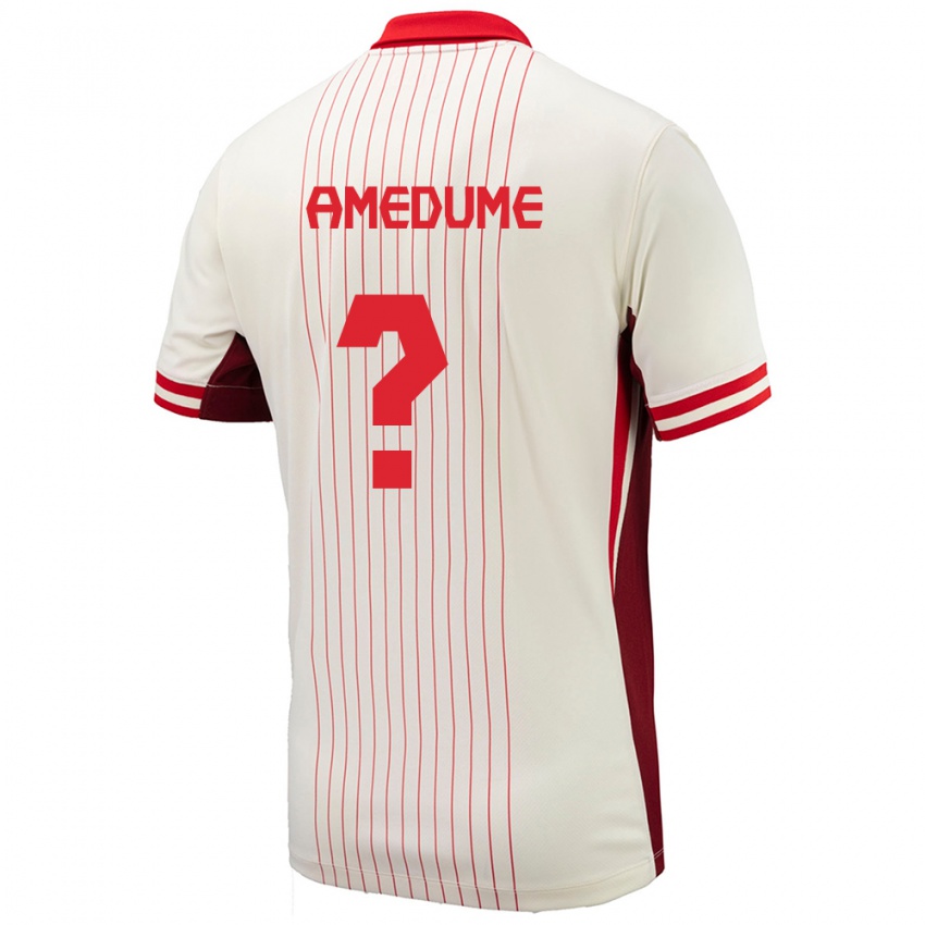 Mujer Camiseta Canadá Paul Amedume #0 Blanco 2ª Equipación 24-26 La Camisa