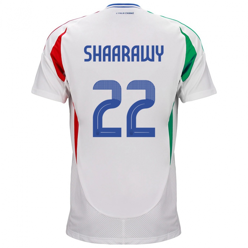 Mujer Camiseta Italia Stephan El Shaarawy #22 Blanco 2ª Equipación 24-26 La Camisa