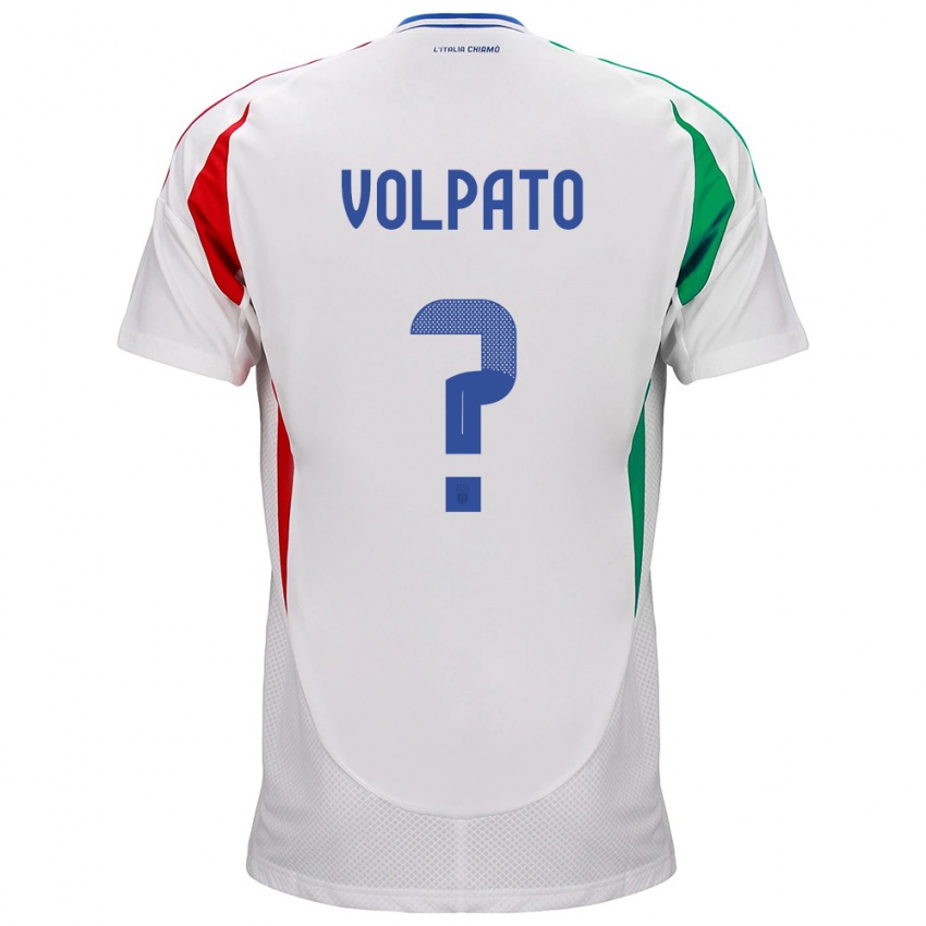 Mujer Camiseta Italia Cristian Volpato #0 Blanco 2ª Equipación 24-26 La Camisa