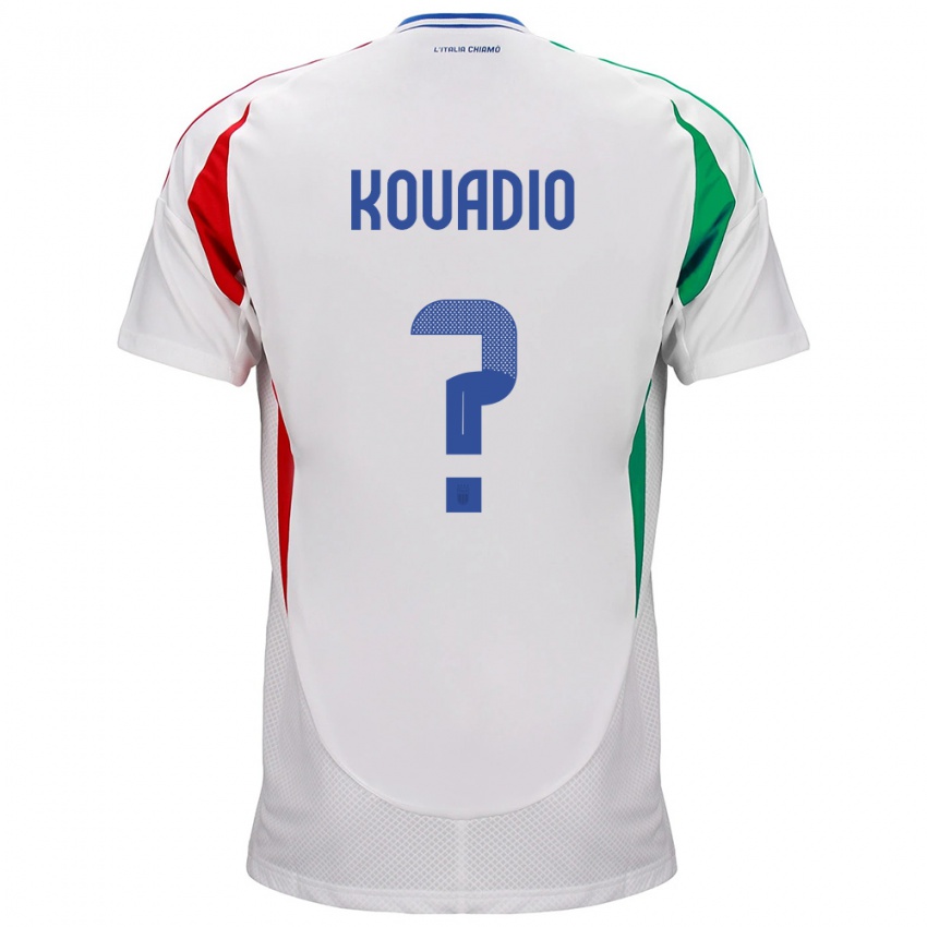 Mujer Camiseta Italia Eddy Kouadio #0 Blanco 2ª Equipación 24-26 La Camisa
