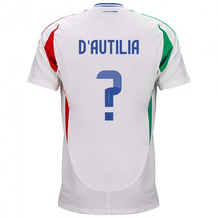 Mujer Camiseta Italia Renato Widmer D’autilia #0 Blanco 2ª Equipación 24-26 La Camisa