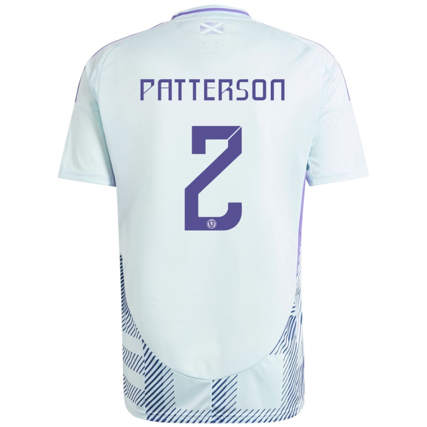 Mujer Camiseta Escocia Nathan Patterson #2 Azul Menta Claro 2ª Equipación 24-26 La Camisa