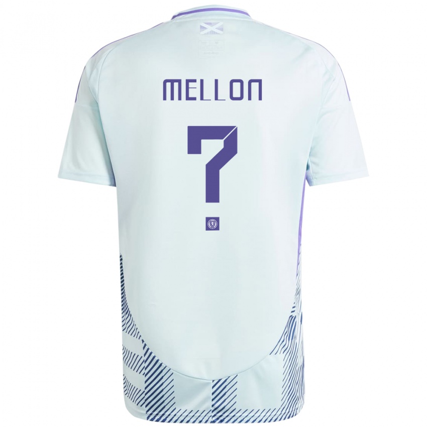 Mujer Camiseta Escocia Michael Mellon #0 Azul Menta Claro 2ª Equipación 24-26 La Camisa