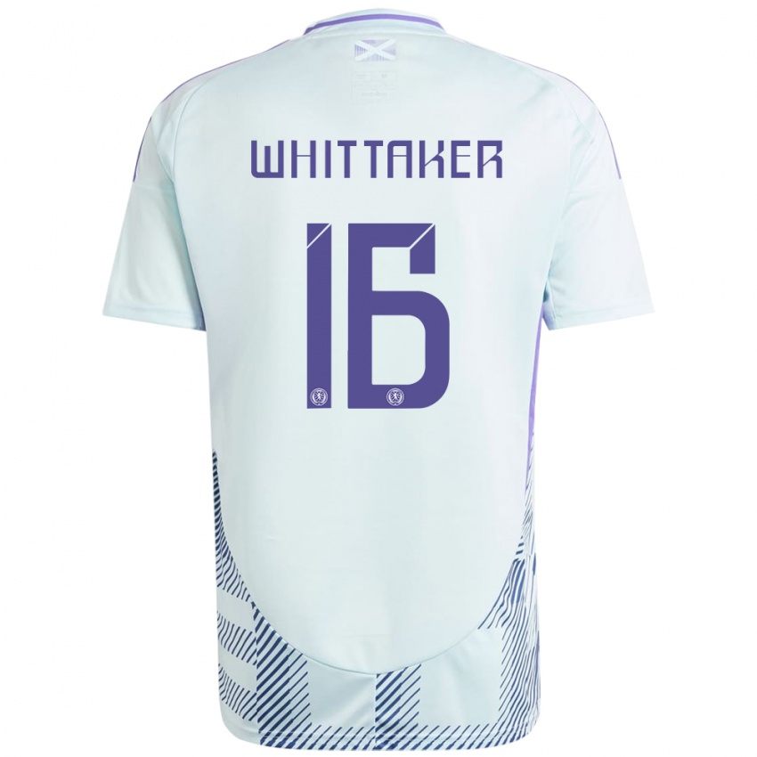 Mujer Camiseta Escocia Rory Whittaker #16 Azul Menta Claro 2ª Equipación 24-26 La Camisa