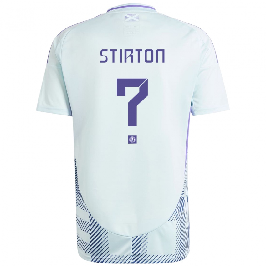 Mujer Camiseta Escocia Owen Stirton #0 Azul Menta Claro 2ª Equipación 24-26 La Camisa