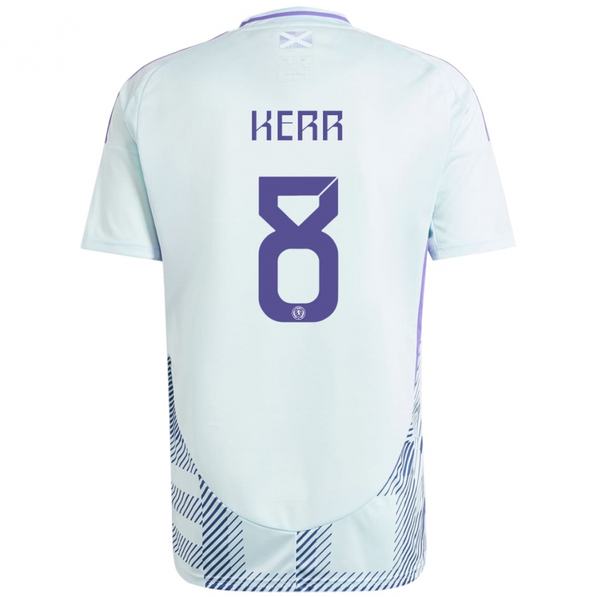 Mujer Camiseta Escocia Samantha Kerr #8 Azul Menta Claro 2ª Equipación 24-26 La Camisa