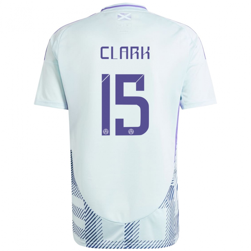 Mujer Camiseta Escocia Jenna Clark #15 Azul Menta Claro 2ª Equipación 24-26 La Camisa