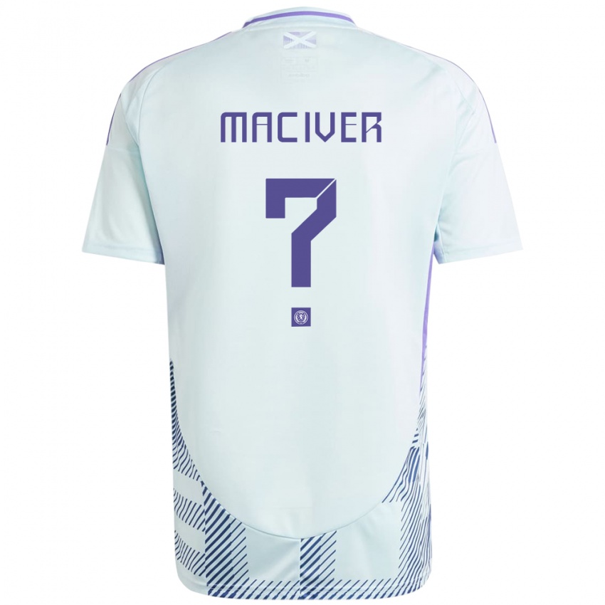 Mujer Camiseta Escocia Sandy Maciver #0 Azul Menta Claro 2ª Equipación 24-26 La Camisa