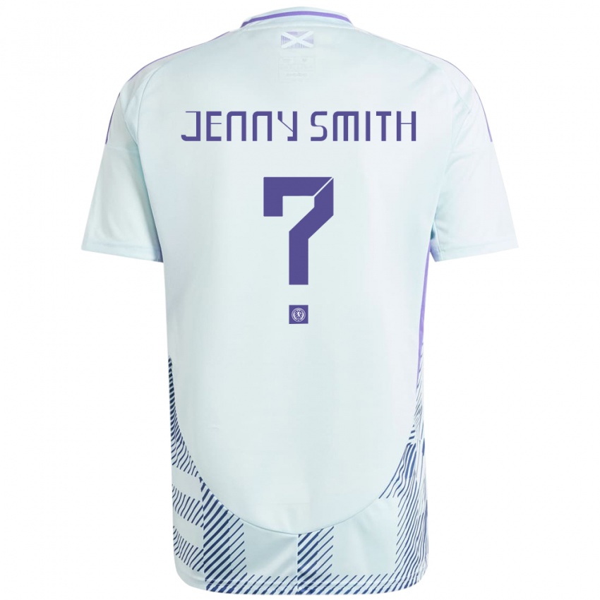 Mujer Camiseta Escocia Jenny Smith #0 Azul Menta Claro 2ª Equipación 24-26 La Camisa