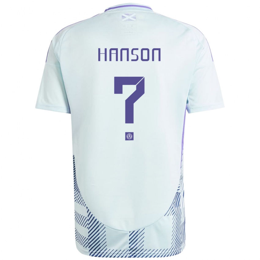 Mujer Camiseta Escocia Kirsty Hanson #0 Azul Menta Claro 2ª Equipación 24-26 La Camisa