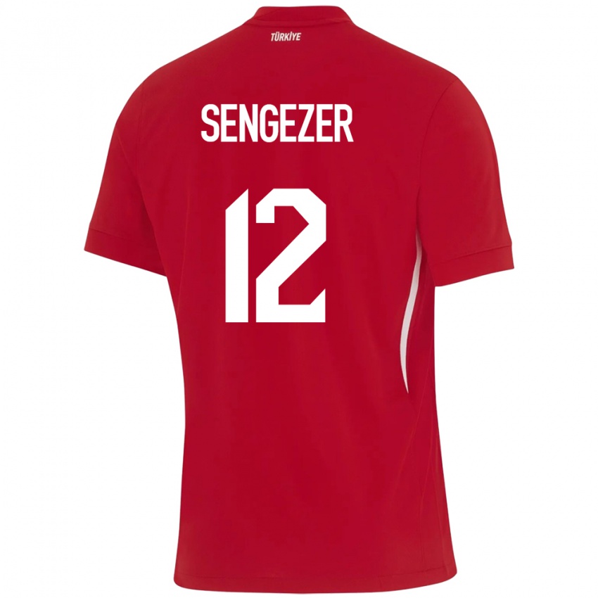 Mujer Camiseta Turquía Muhammed Şengezer #12 Rojo 2ª Equipación 24-26 La Camisa