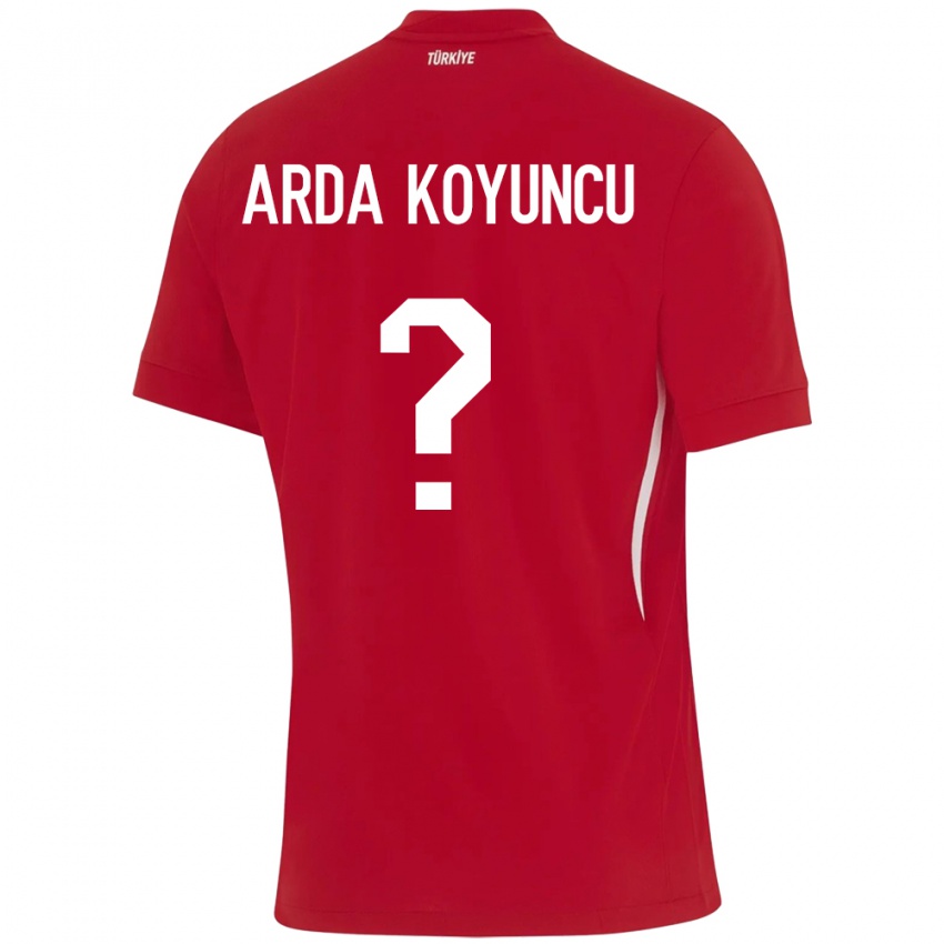 Mujer Camiseta Turquía Efe Arda Koyuncu #0 Rojo 2ª Equipación 24-26 La Camisa