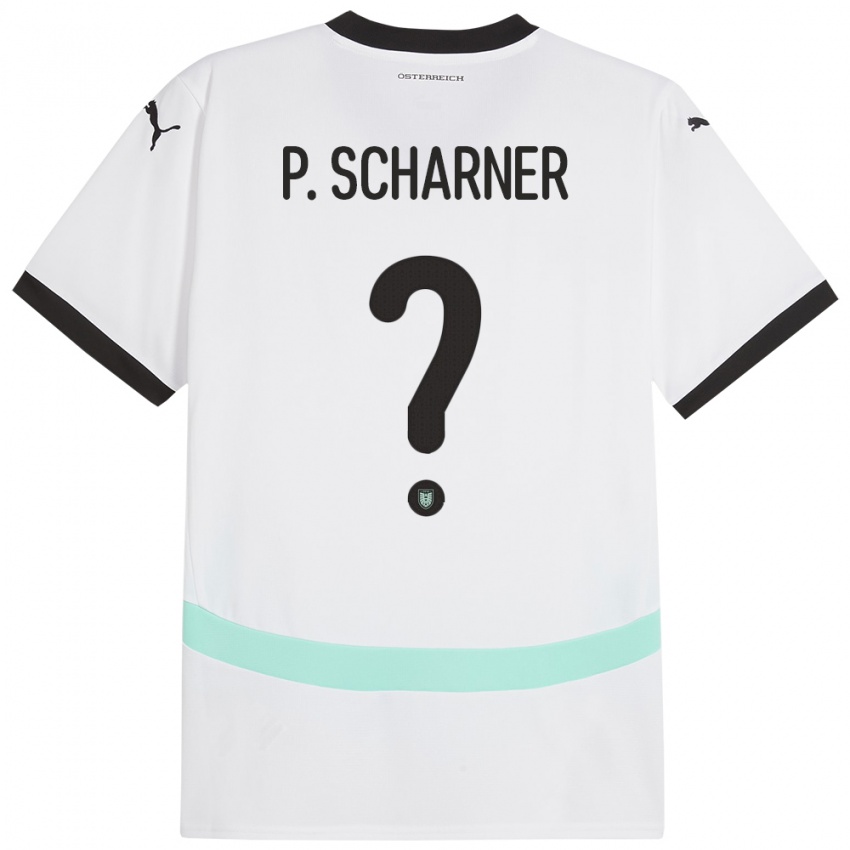 Mujer Camiseta Austria Paul Scharner #0 Blanco 2ª Equipación 24-26 La Camisa