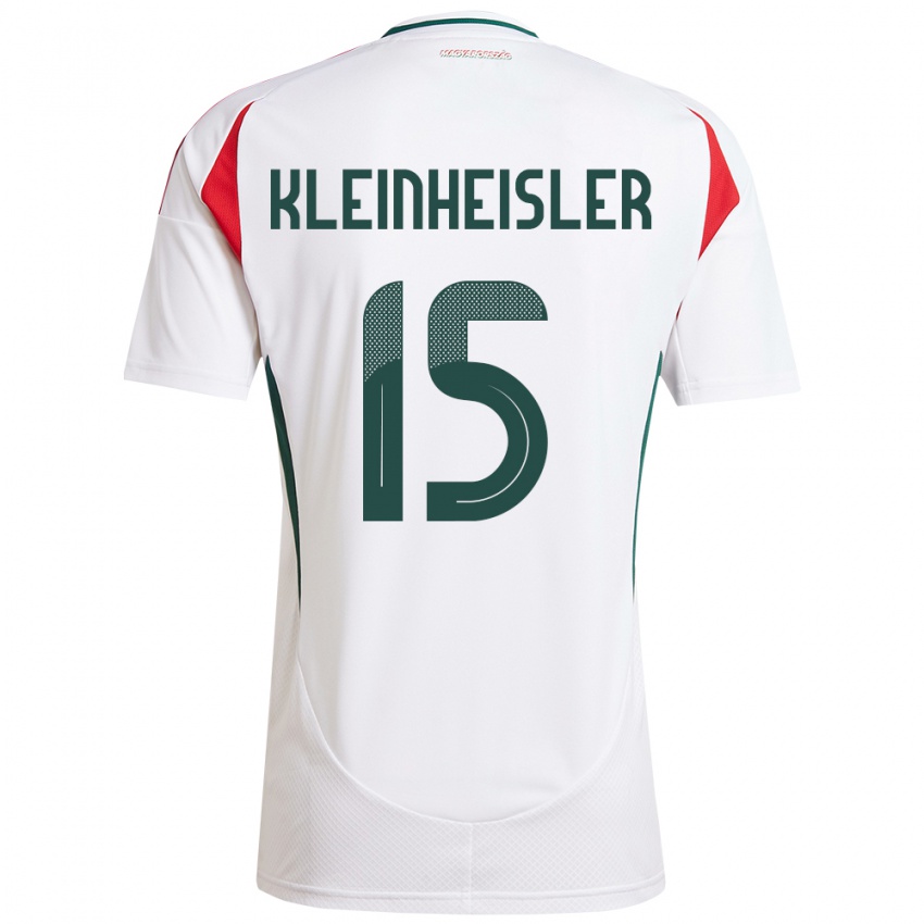 Mujer Camiseta Hungría László Kleinheisler #15 Blanco 2ª Equipación 24-26 La Camisa