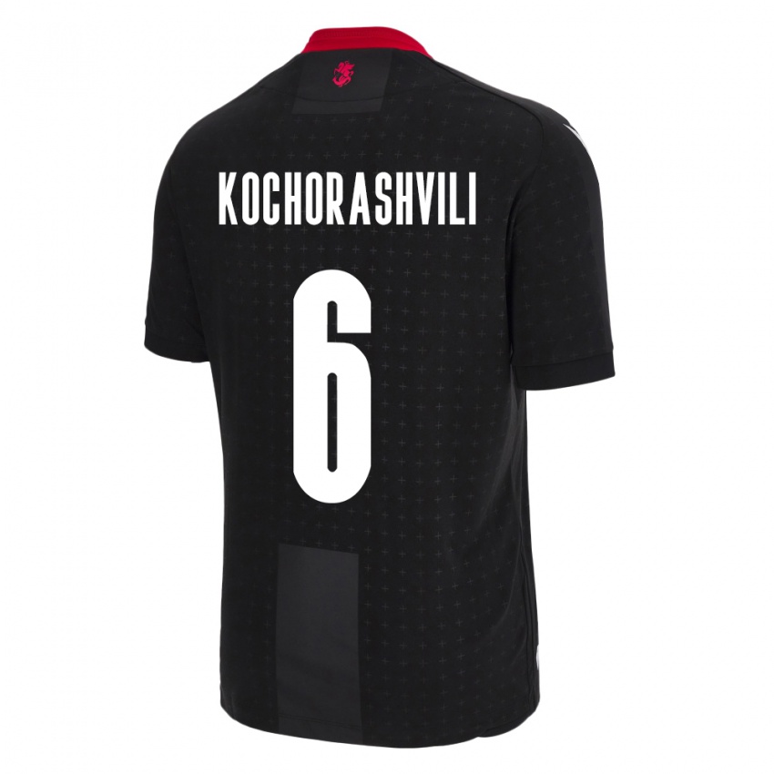 Mujer Camiseta Georgia Giorgi Kochorashvili #6 Negro 2ª Equipación 24-26 La Camisa