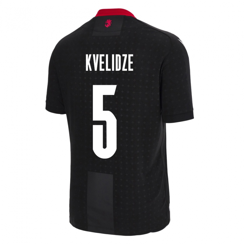 Mujer Camiseta Georgia Tamar Kvelidze #5 Negro 2ª Equipación 24-26 La Camisa