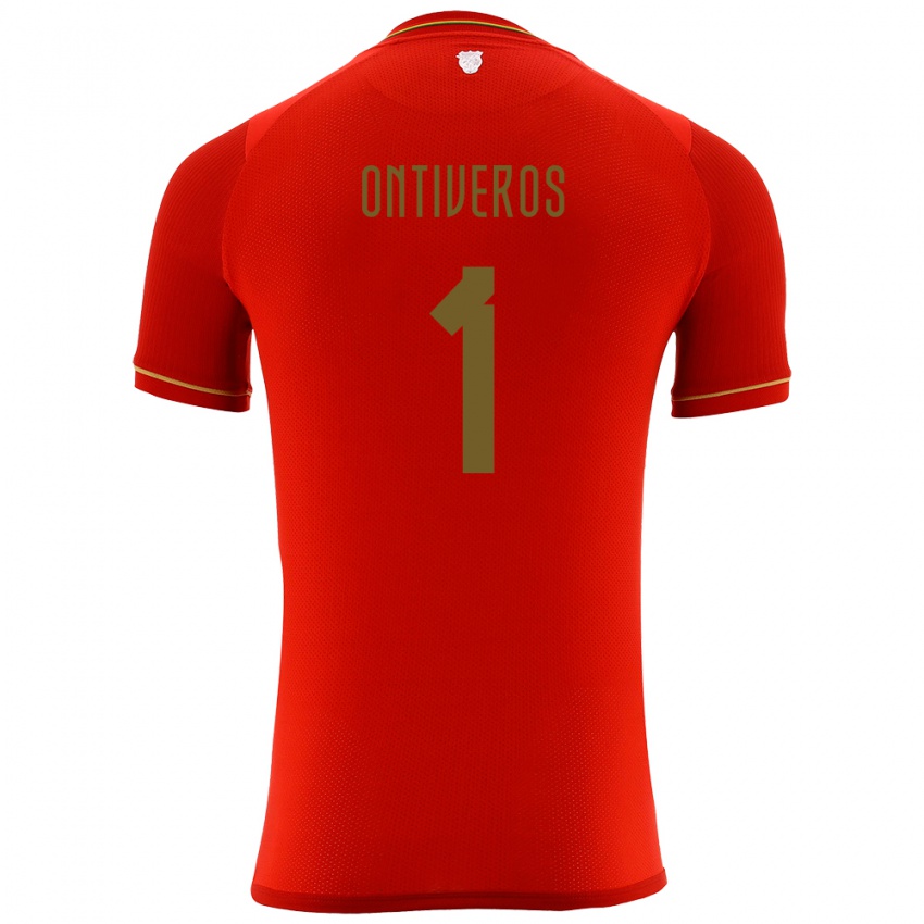 Mujer Camiseta Bolivia Mel Ontiveros #1 Rojo 2ª Equipación 24-26 La Camisa