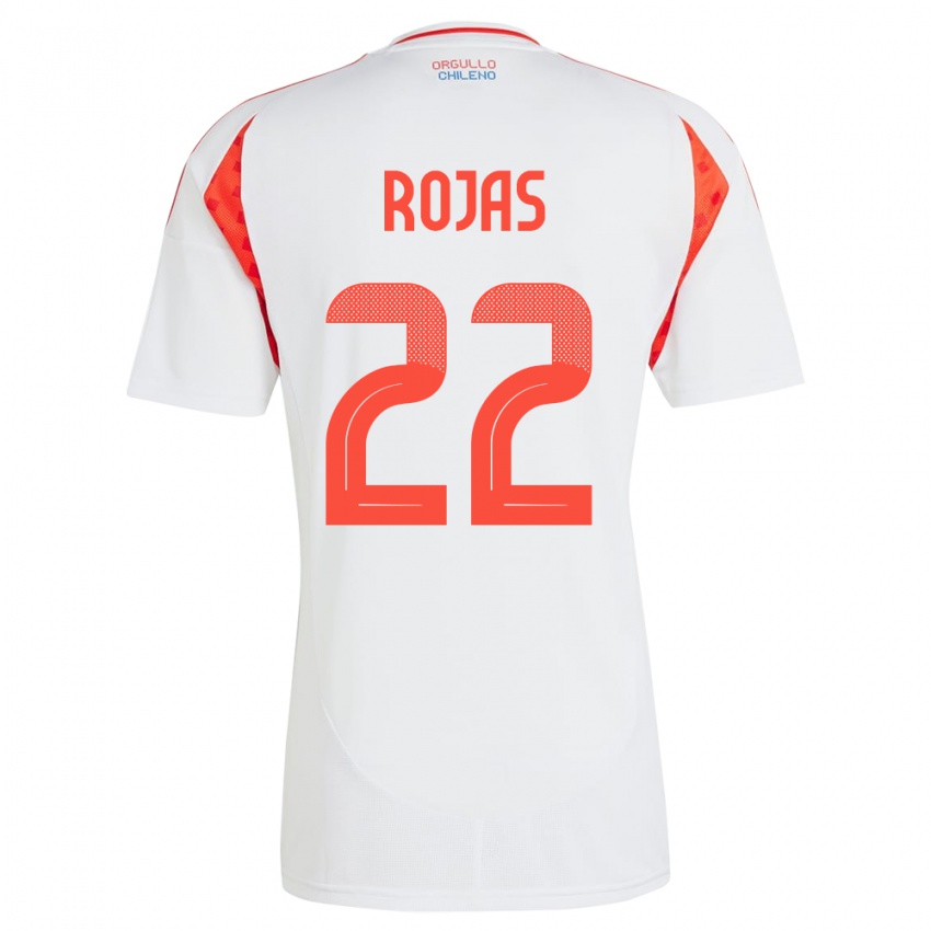 Mujer Camiseta Chile Jeyson Rojas #22 Blanco 2ª Equipación 24-26 La Camisa