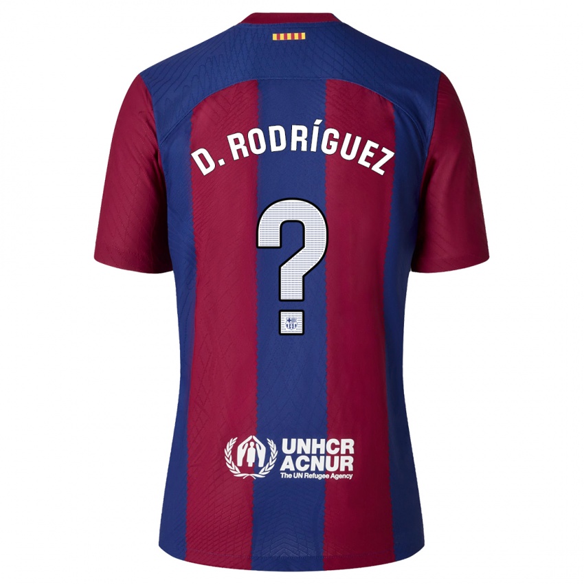 Niño Camiseta Dani Rodríguez #0 Rojo Azul 1ª Equipación 2023/24 La Camisa