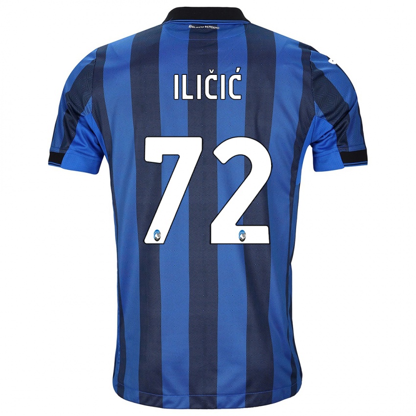 Niño Camiseta Josip Ilicic #72 Azul Negro 1ª Equipación 2023/24 La Camisa