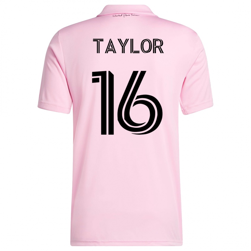 Niño Camiseta Robert Taylor #16 Rosa 1ª Equipación 2023/24 La Camisa