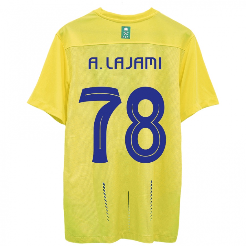 Niño Camiseta Ali Lajami #78 Amarillo 1ª Equipación 2023/24 La Camisa