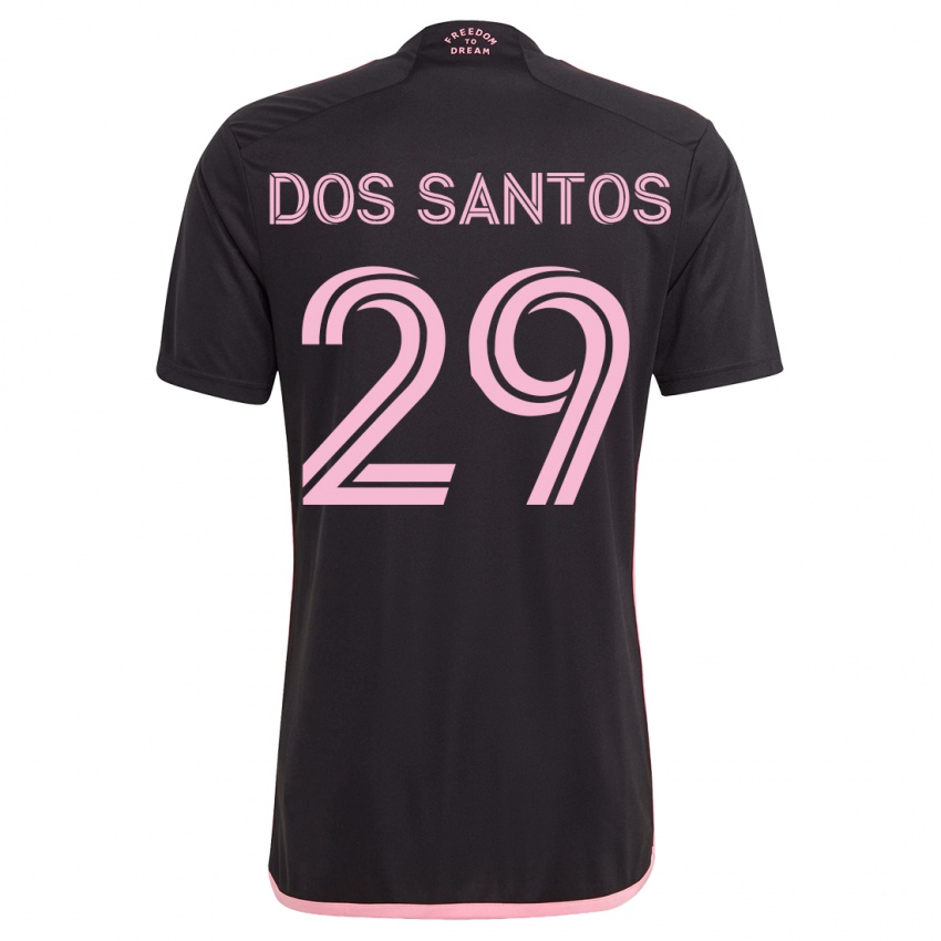 Niño Camiseta Cj Dos Santos #29 Negro 2ª Equipación 2023/24 La Camisa