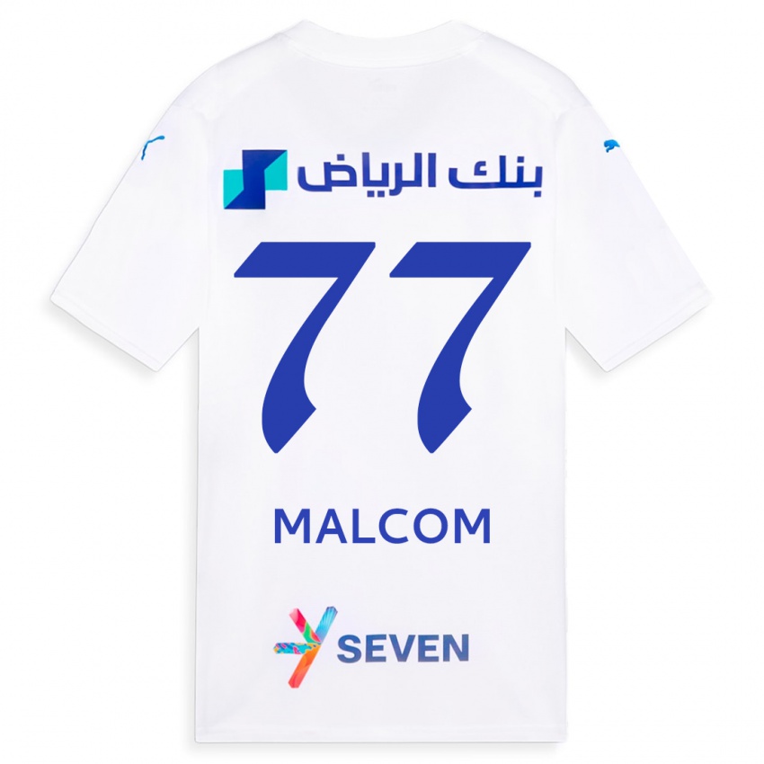 Niño Camiseta Malcom #77 Blanco 2ª Equipación 2023/24 La Camisa