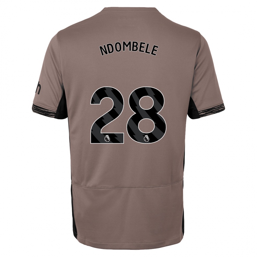 Niño Camiseta Tanguy Ndombele #28 Beige Obscuro Equipación Tercera 2023/24 La Camisa