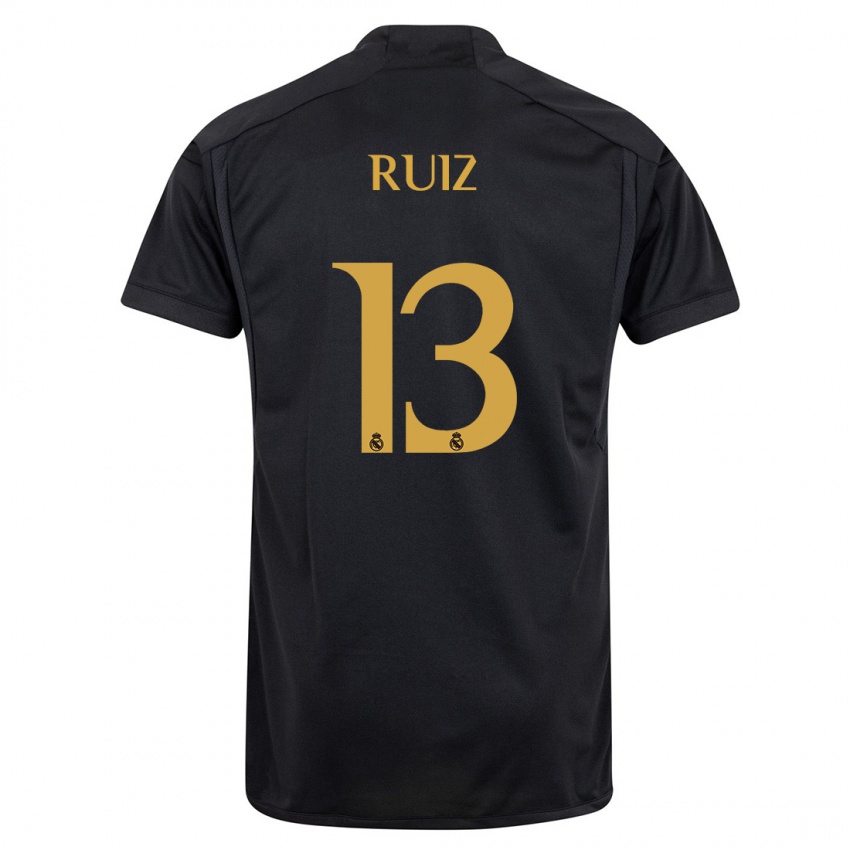 Niño Camiseta Guillermo Ruiz #13 Negro Equipación Tercera 2023/24 La Camisa