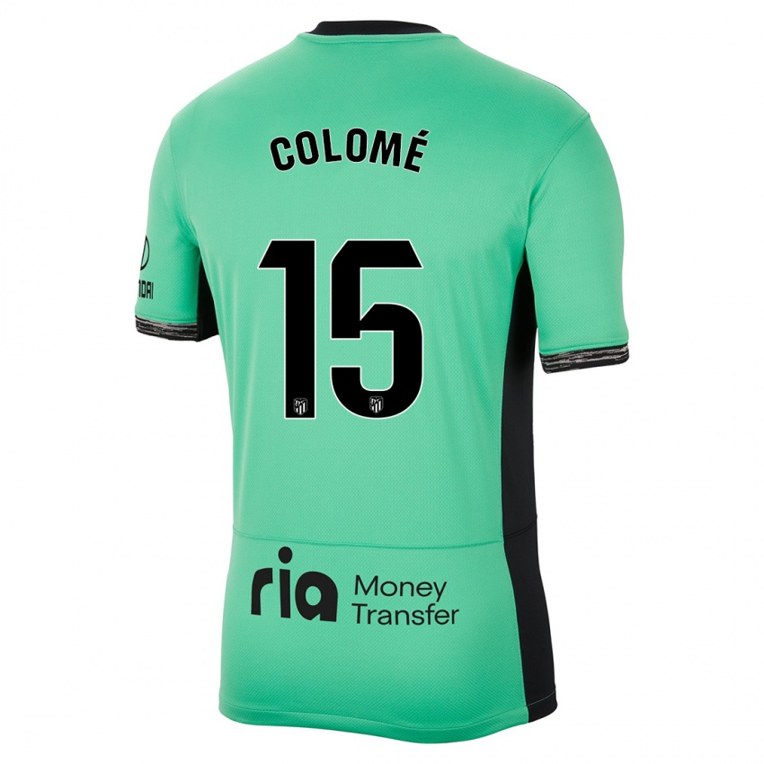 Niño Camiseta Jan Colomé #15 Primavera Verde Equipación Tercera 2023/24 La Camisa