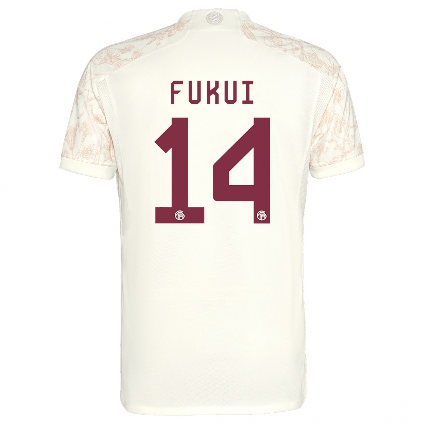 Niño Camiseta Taichi Fukui #14 Blanquecino Equipación Tercera 2023/24 La Camisa