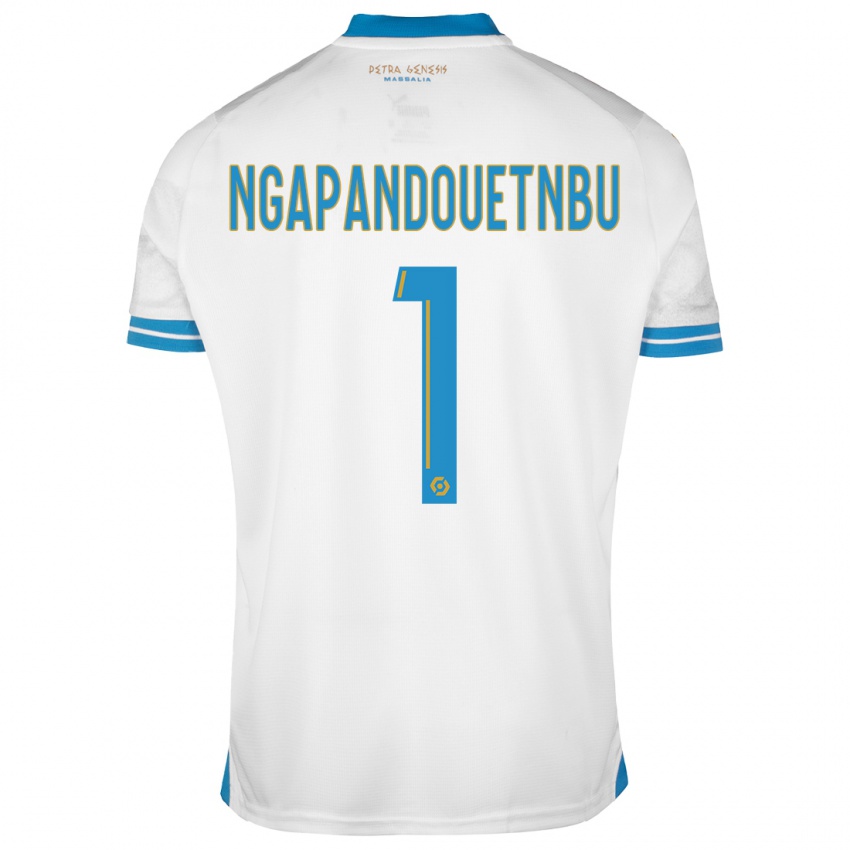 Hombre Camiseta Simon Ngapandouetnbu #1 Blanco 1ª Equipación 2023/24 La Camisa