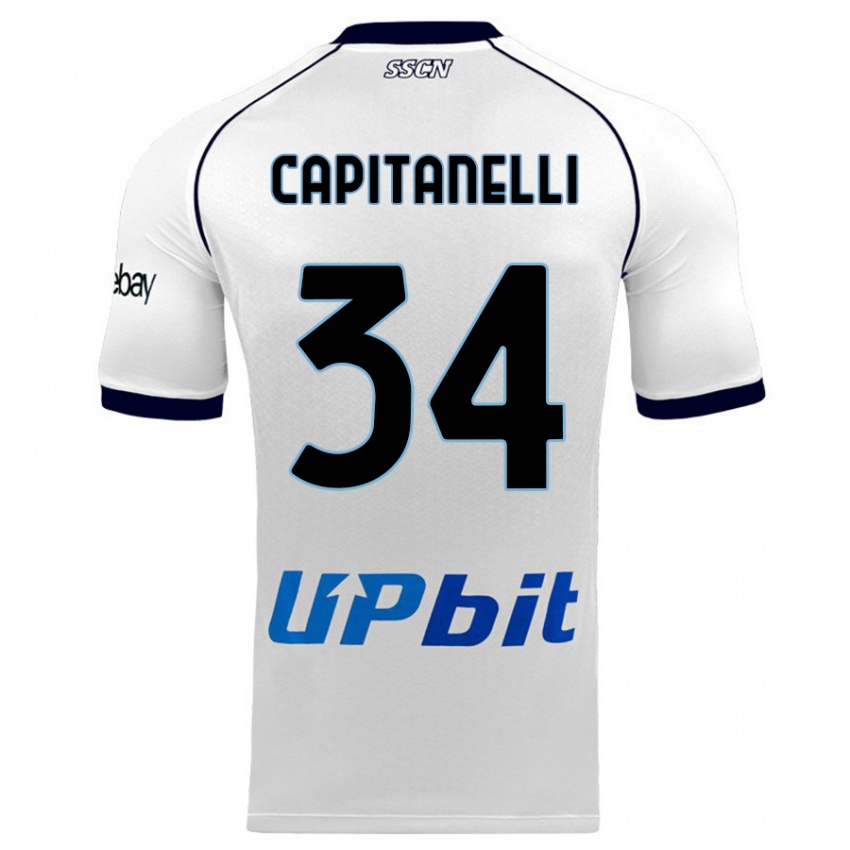 Hombre Camiseta Ilaria Capitanelli #34 Blanco 2ª Equipación 2023/24 La Camisa