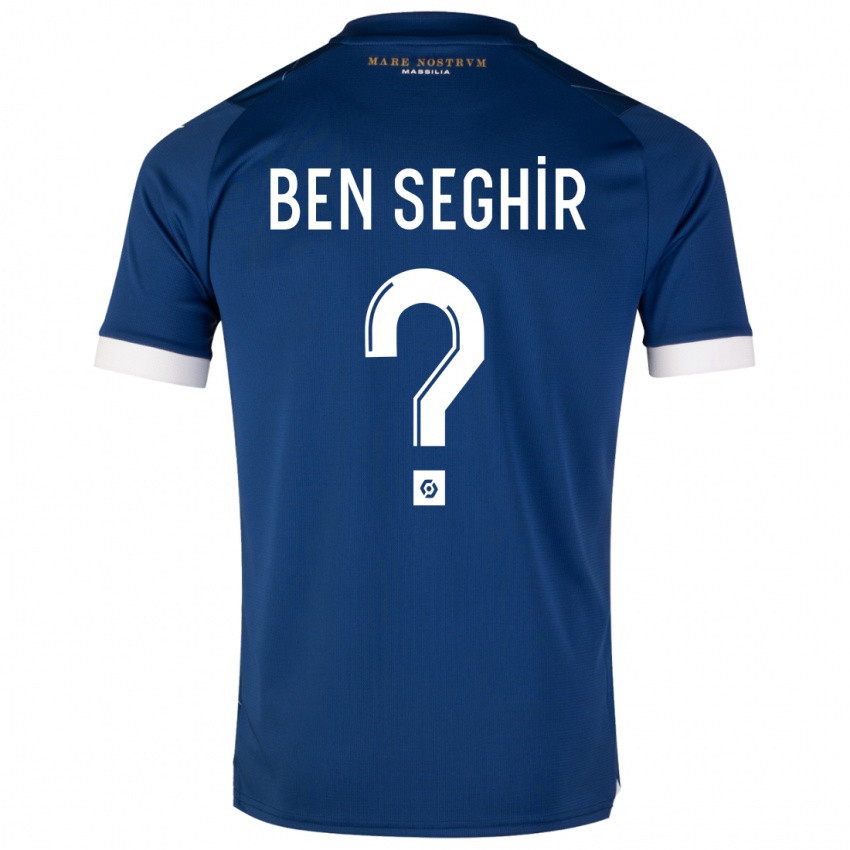 Hombre Camiseta Salim Ben Seghir #0 Azul Oscuro 2ª Equipación 2023/24 La Camisa