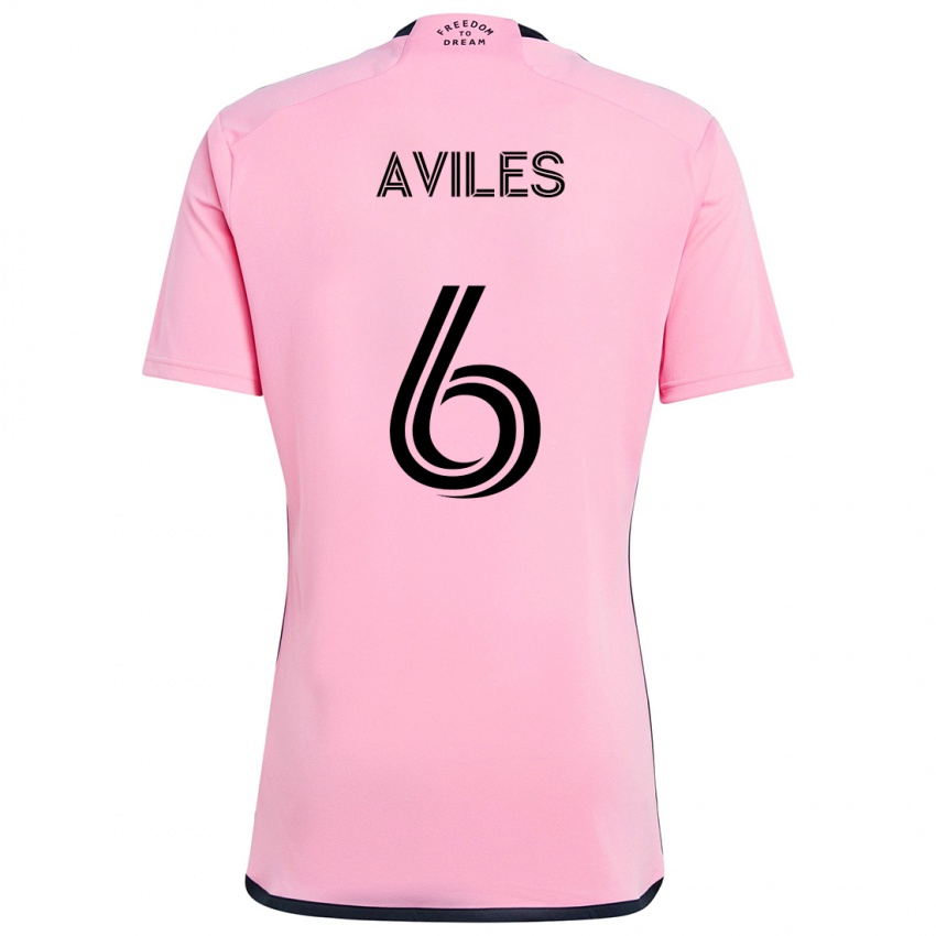 Niño Camiseta Tomás Avilés #6 Rosa 1ª Equipación 2024/25 La Camisa