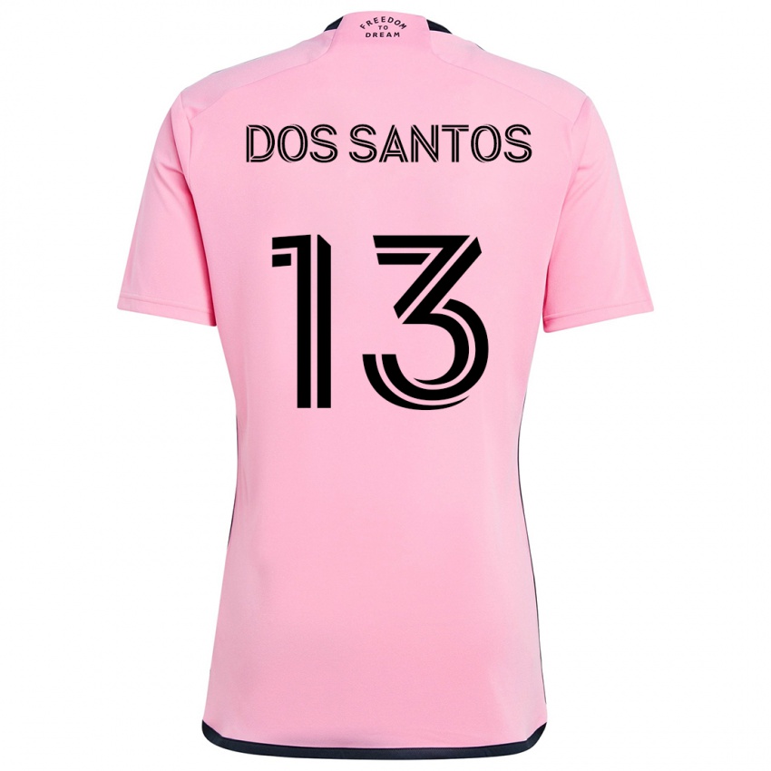 Niño Camiseta Cj Dos Santos #13 Rosa 1ª Equipación 2024/25 La Camisa