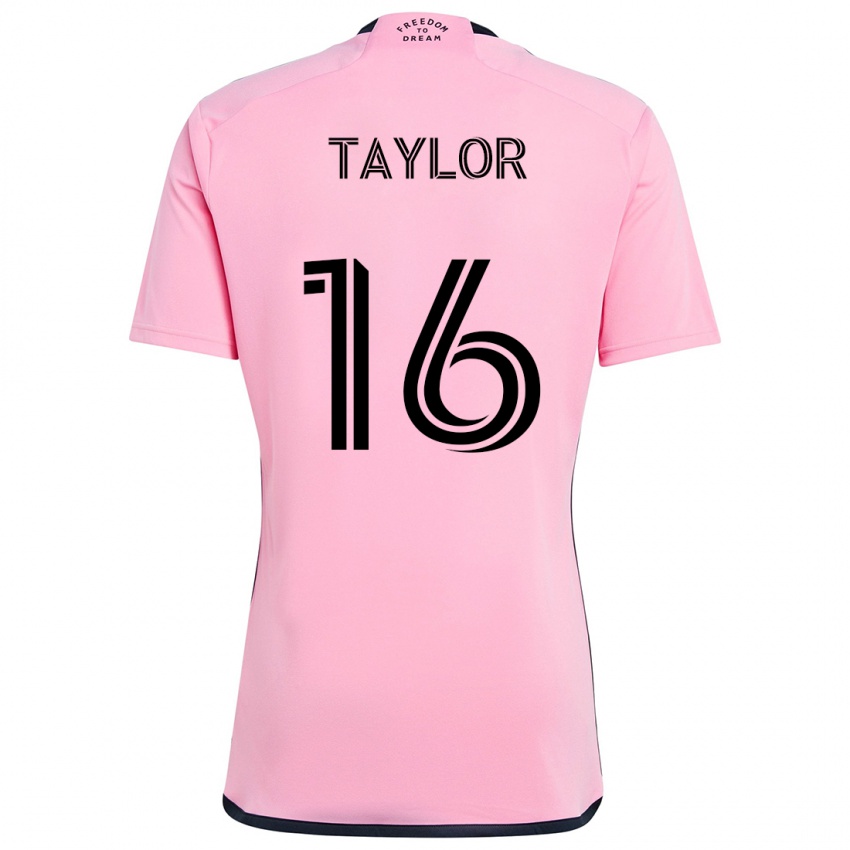 Niño Camiseta Robert Taylor #16 Rosa 1ª Equipación 2024/25 La Camisa