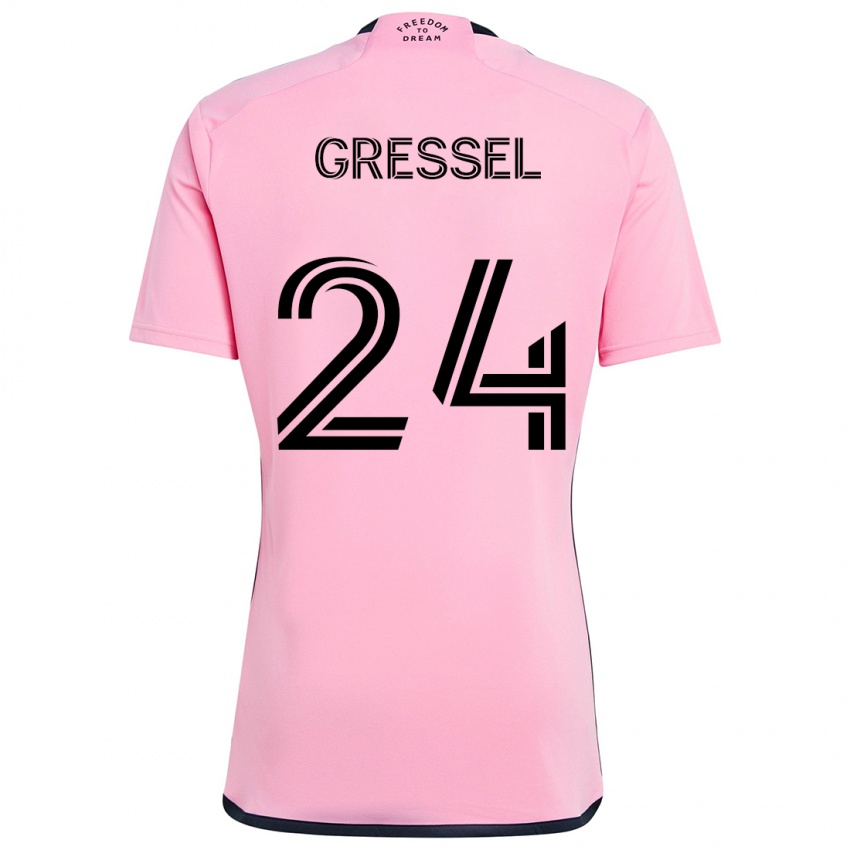 Niño Camiseta Julian Gressel #24 Rosa 1ª Equipación 2024/25 La Camisa