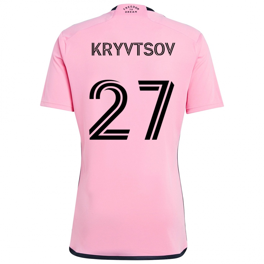 Niño Camiseta Sergiy Kryvtsov #27 Rosa 1ª Equipación 2024/25 La Camisa