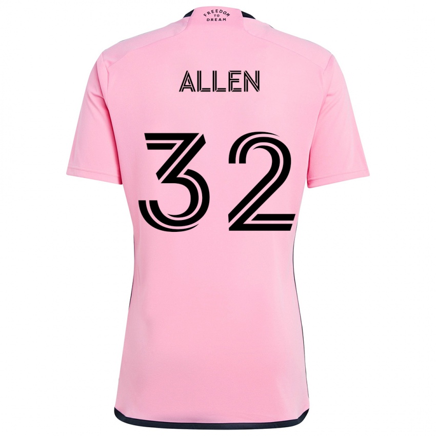 Niño Camiseta Noah Allen #32 Rosa 1ª Equipación 2024/25 La Camisa