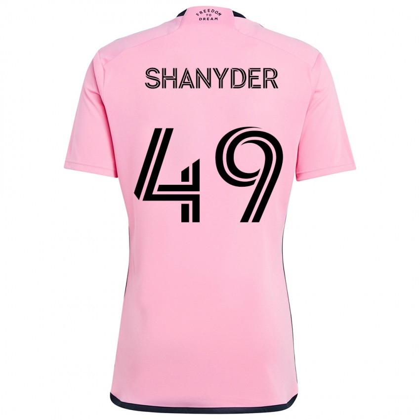 Niño Camiseta Shanyder Borgelin #49 Rosa 1ª Equipación 2024/25 La Camisa