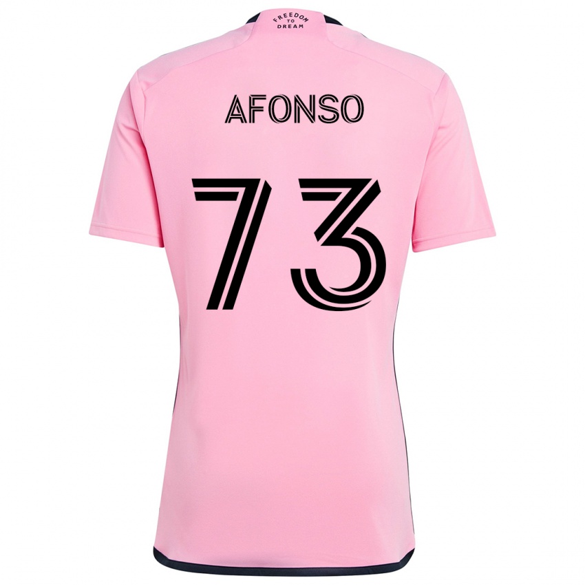 Niño Camiseta Leo Afonso #73 Rosa 1ª Equipación 2024/25 La Camisa