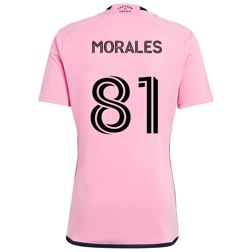 Niño Camiseta Santiago Morales #81 Rosa 1ª Equipación 2024/25 La Camisa