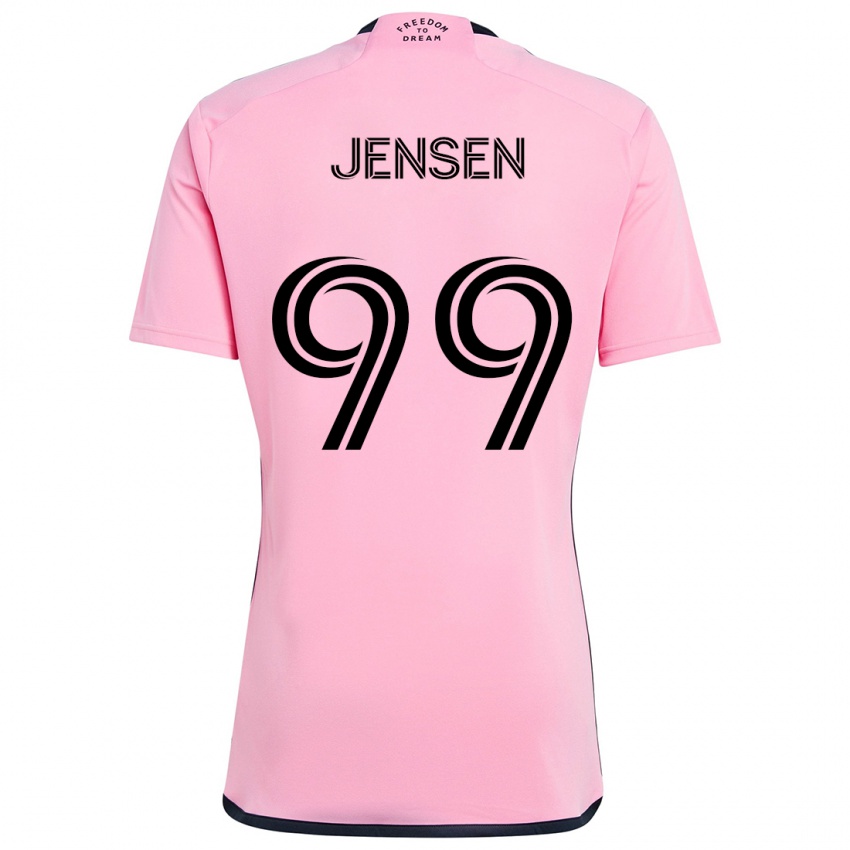 Niño Camiseta Cole Jensen #99 Rosa 1ª Equipación 2024/25 La Camisa