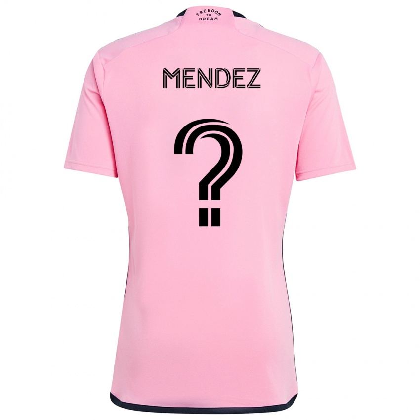 Niño Camiseta Dylan Mendez #0 Rosa 1ª Equipación 2024/25 La Camisa