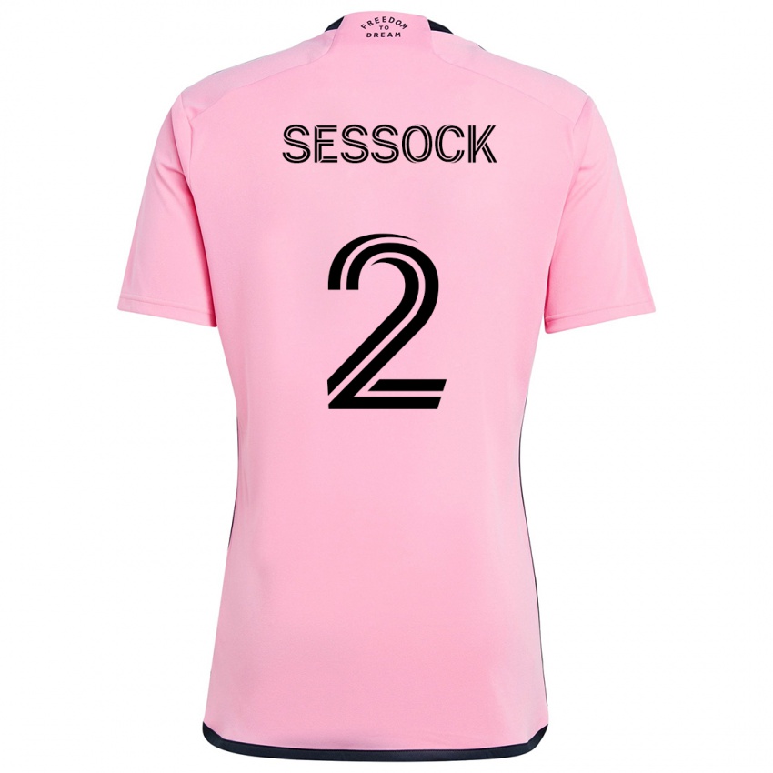 Niño Camiseta Nykolas Sessock #2 Rosa 1ª Equipación 2024/25 La Camisa