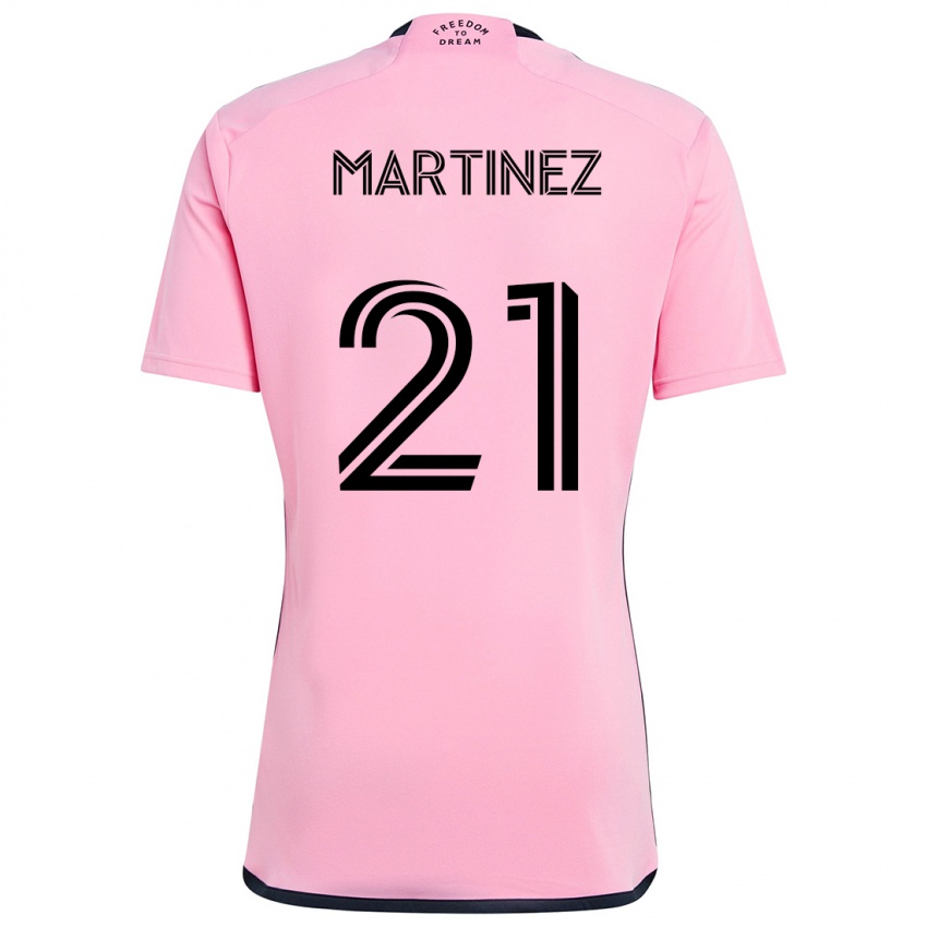 Niño Camiseta Derrek Martinez #21 Rosa 1ª Equipación 2024/25 La Camisa