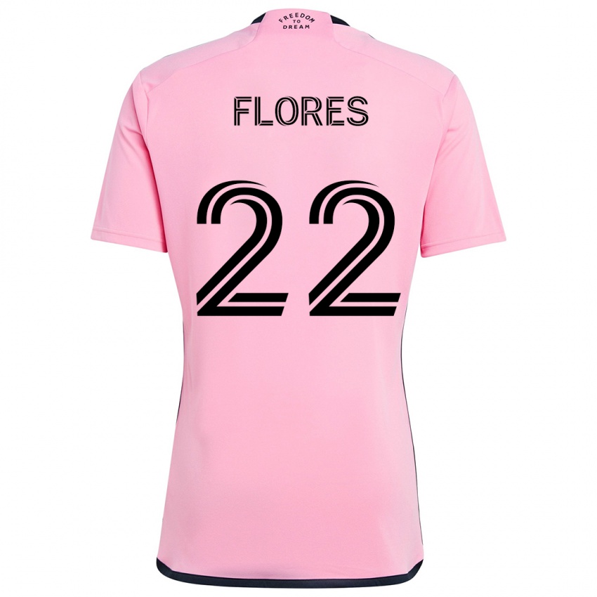 Niño Camiseta Alejandro Flores #22 Rosa 1ª Equipación 2024/25 La Camisa