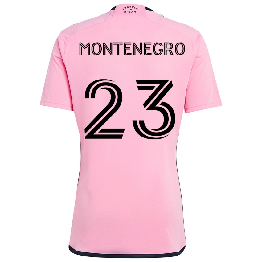 Niño Camiseta Ricardo Montenegro #23 Rosa 1ª Equipación 2024/25 La Camisa